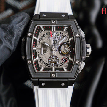 HBT Chronograph - Black - White Rubber- Automatic - 42*52mm