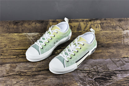 D!OR B23 'Low-Top Yellow and Green Canvas'