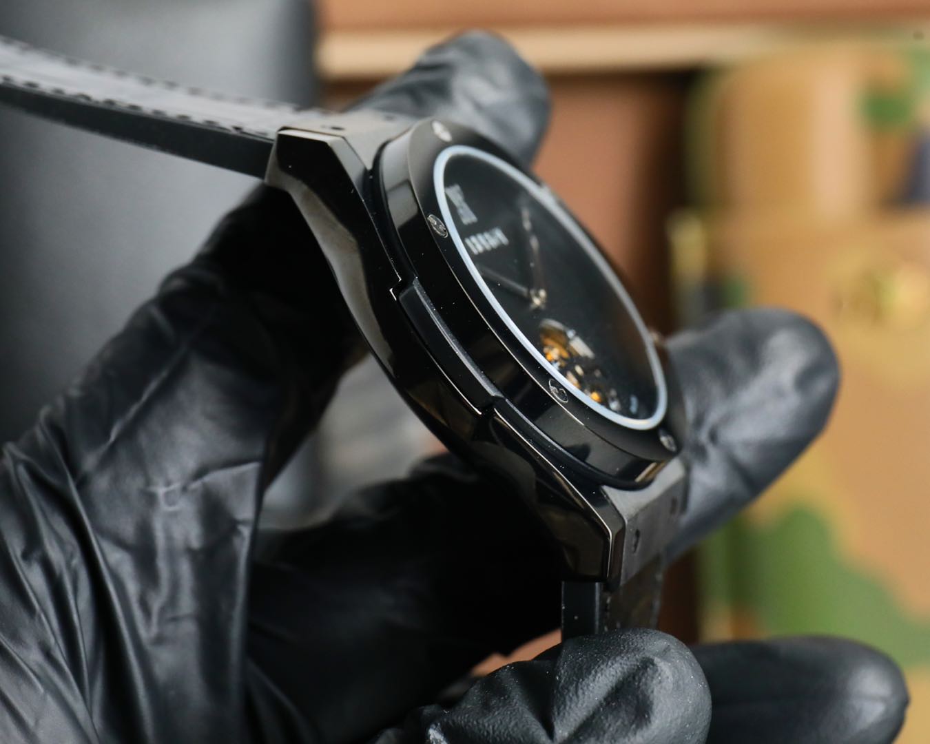 HBT Black - Black Leather - Automatic - 45mm