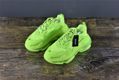 Bciaga Triple S Clear Sole Fluorescent Yellow