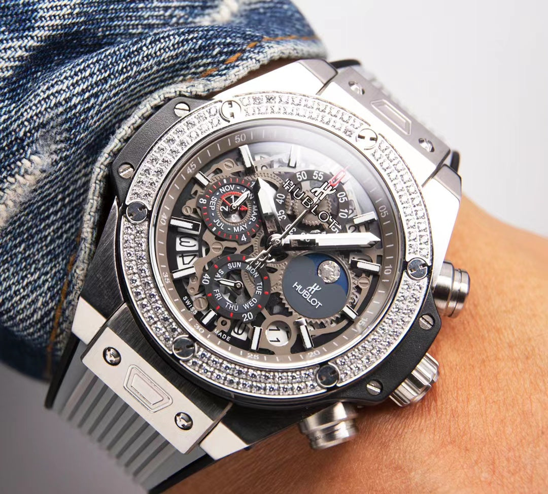HBT Grey - Hollow 904L Steel - Grey Rubber - Quartz - 42mm