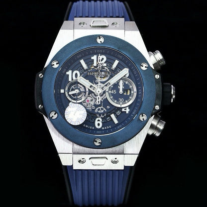 HBT Chronograph - Blue - Blue Rubber - Automatic - 42mm