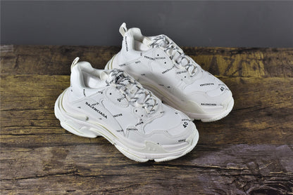 Bciaga Triple S Allover Logo White