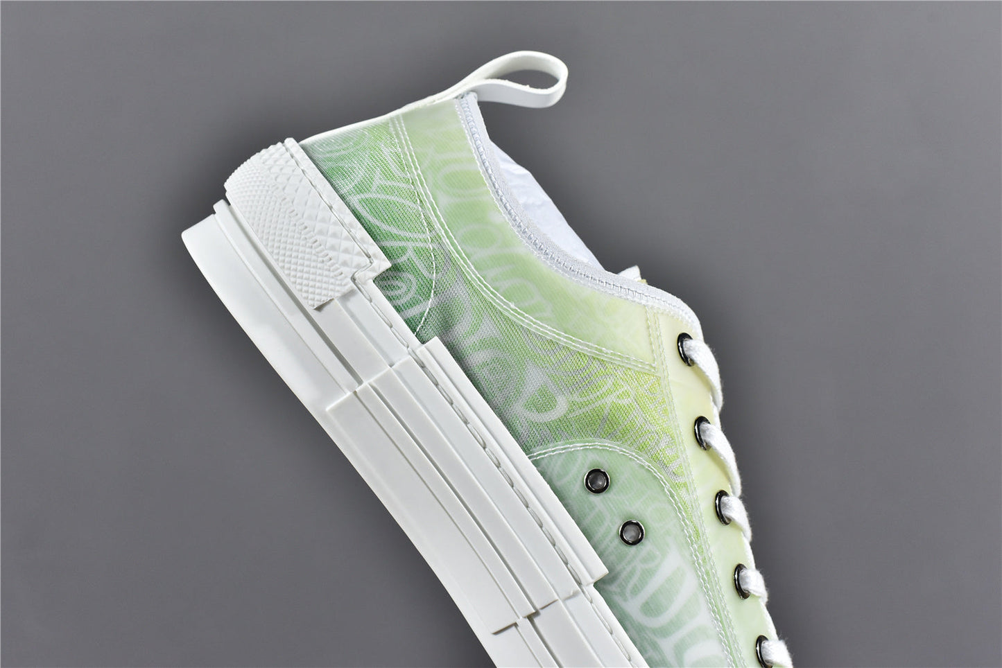 D!OR B23 'Low-Top Yellow and Green Canvas'