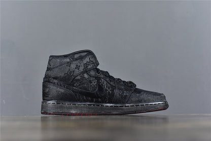 AJ 1 Mid x CLOT 'Fearless Black'