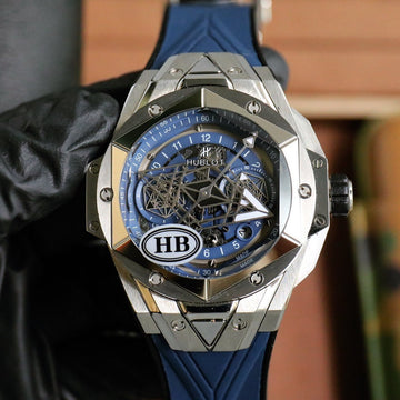 HBT Silver Blue - Blue Rubber - Automatic - 45mm