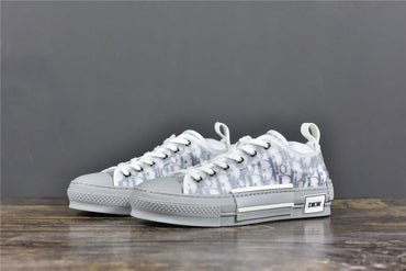 D!OR B23 Low-Top Navy Blue Oblique Canvas