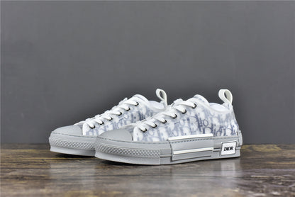D!OR B23 Low-Top Navy Blue Oblique Canvas