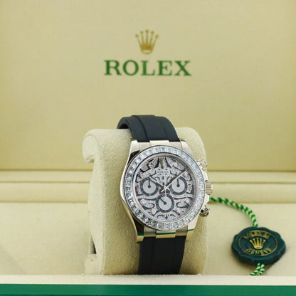 Daytona  40mm  Black Oysterflex Strap 116588TBR