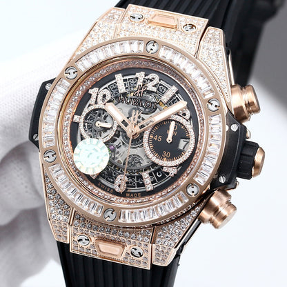 HBT Yellow Gold 904L Steel - Black Rubber - Automatic - 42mm