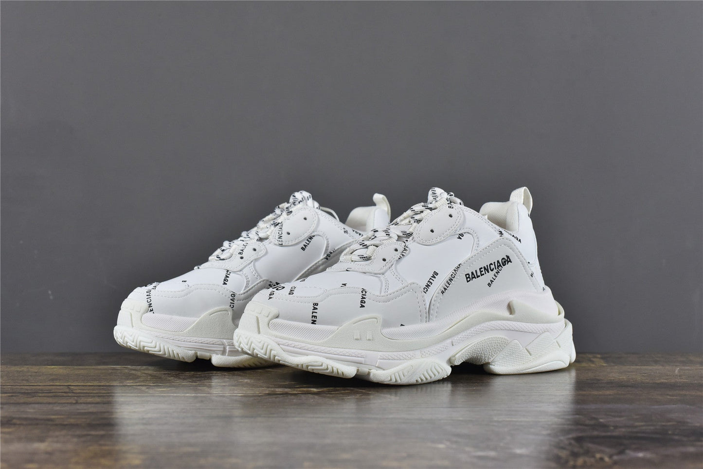 Bciaga Triple S Allover Logo White