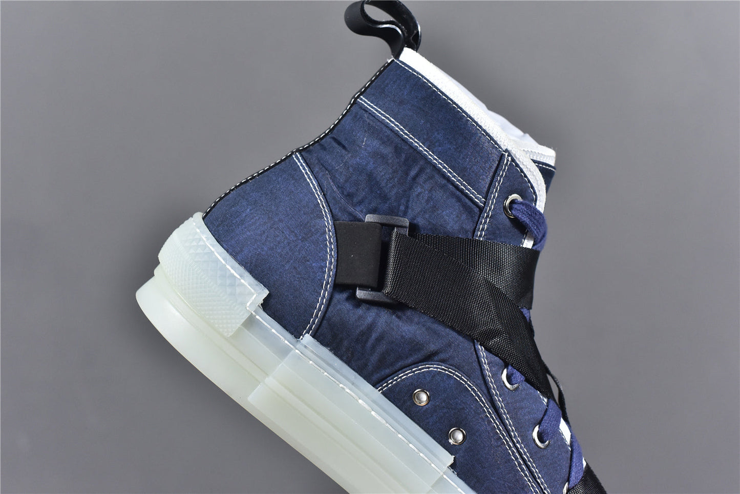D!OR B23 High-Top Blue Technical Canvas