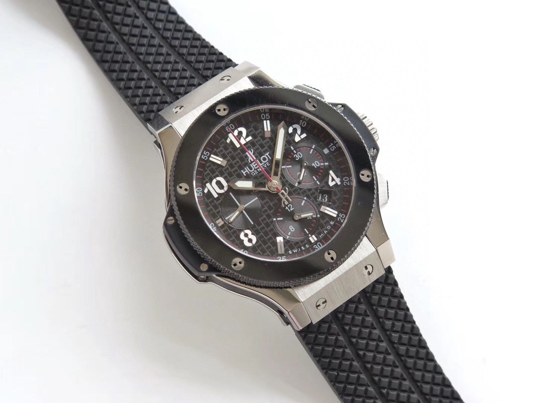 HBT Chronograph -Black  - Black Rubber - Automatic - 44mm