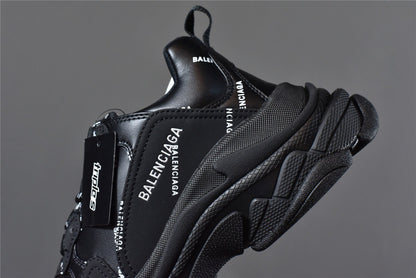 Bciaga Triple S Allover Logo Black