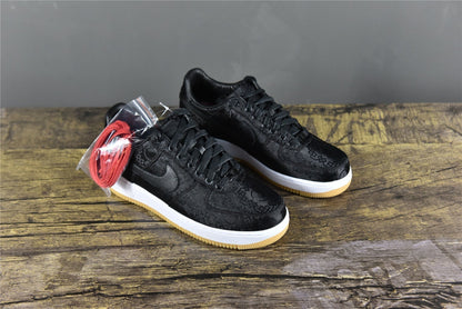AF 1  x CLOT x Fragment Design 'Black Silk'