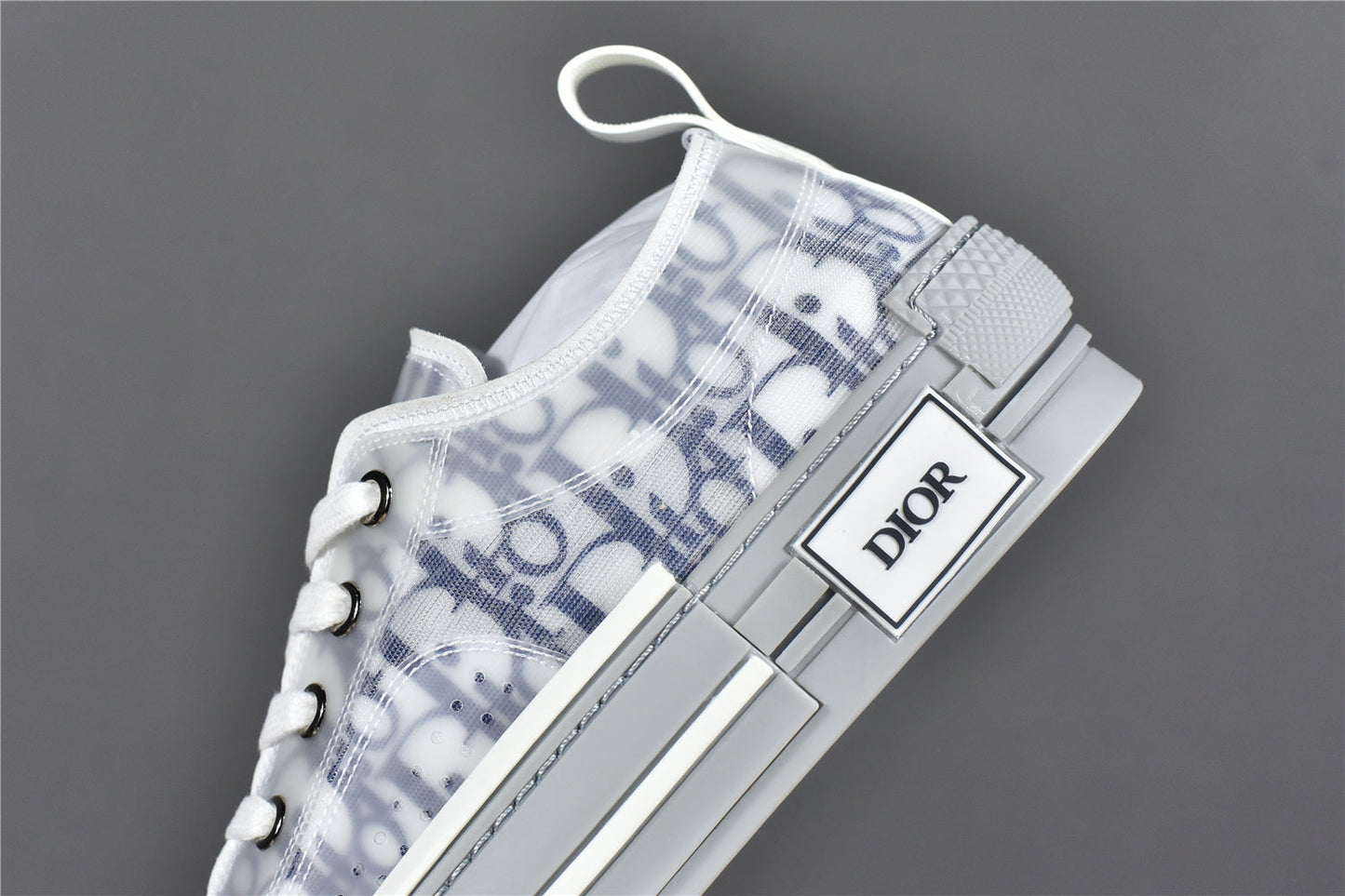 D!OR B23 Low-Top Navy Blue Oblique Canvas