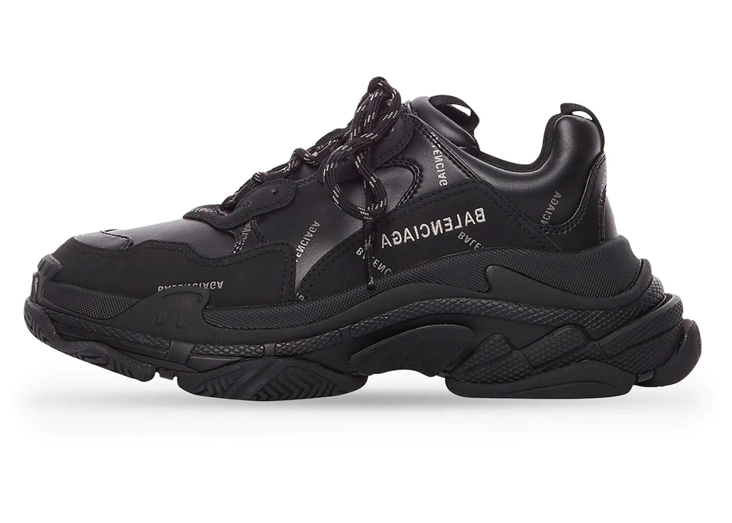 Bciaga Triple S Allover Logo Black