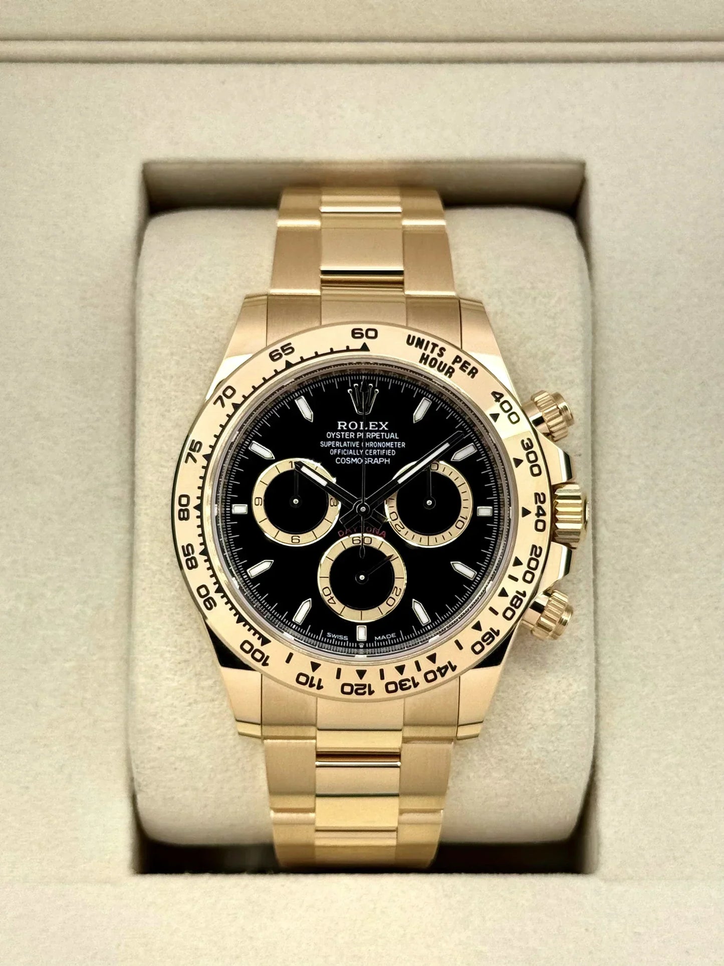 Daytona  40mm 126508 Gold  Black Dial
