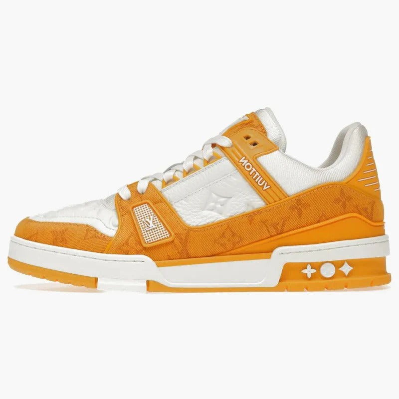 LV Trainer Yellow Monogram Denim White