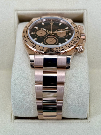 Daytona 40mm116505 Rose steel Black Dial