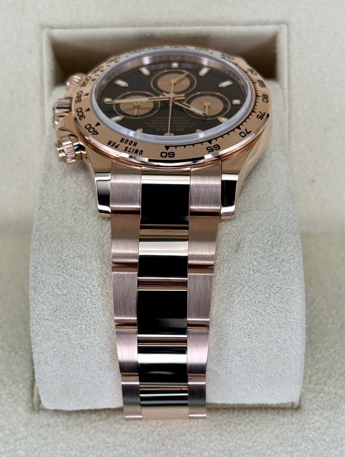 Daytona 40mm116505 Rose steel Black Dial