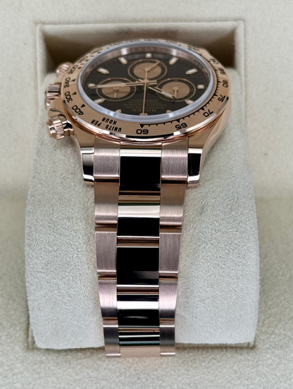 Daytona 40mm116505 Rose steel Black Dial
