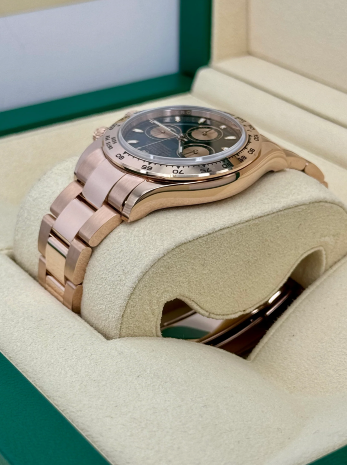 Daytona 40mm116505 Rose steel Black Dial