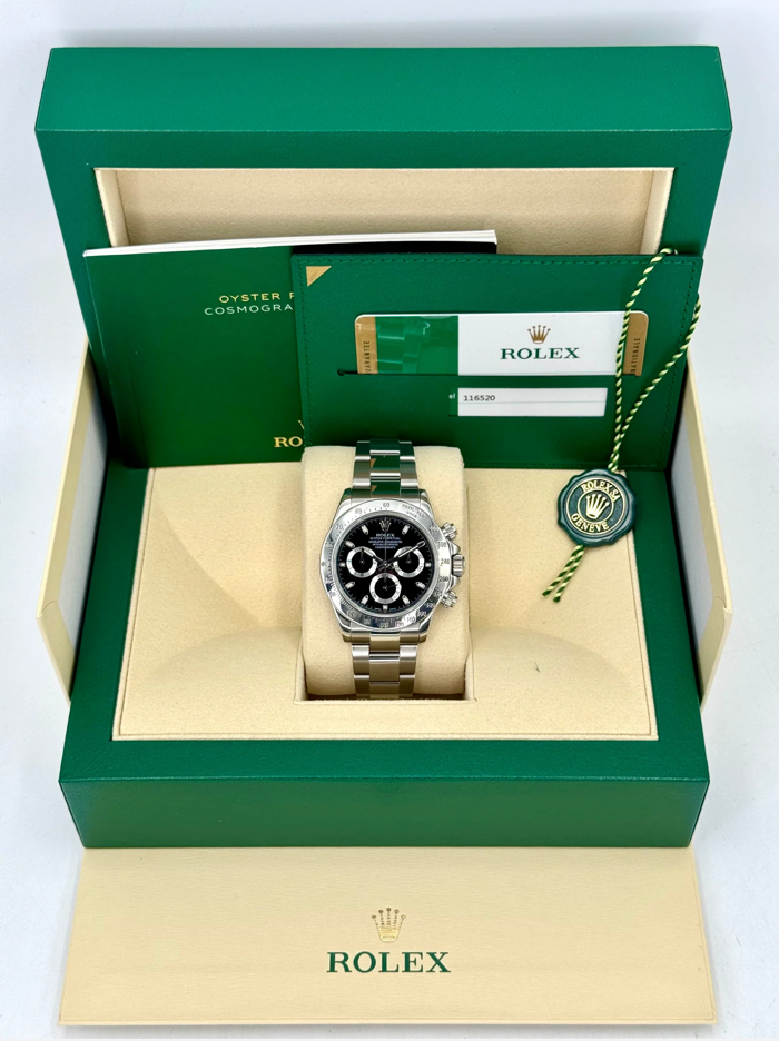 Daytona 40mm 116520 Stainless Steel Black Dial
