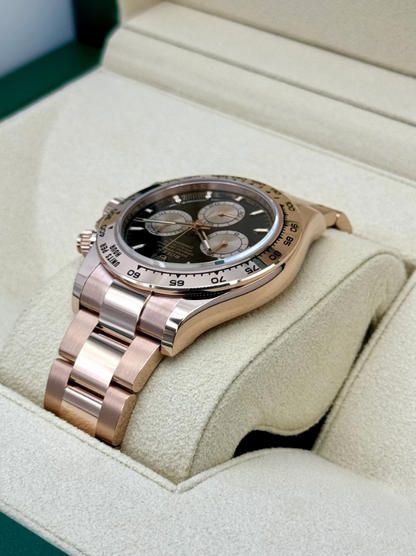 Daytona 40mm 126505 Rose Gold Black Dial