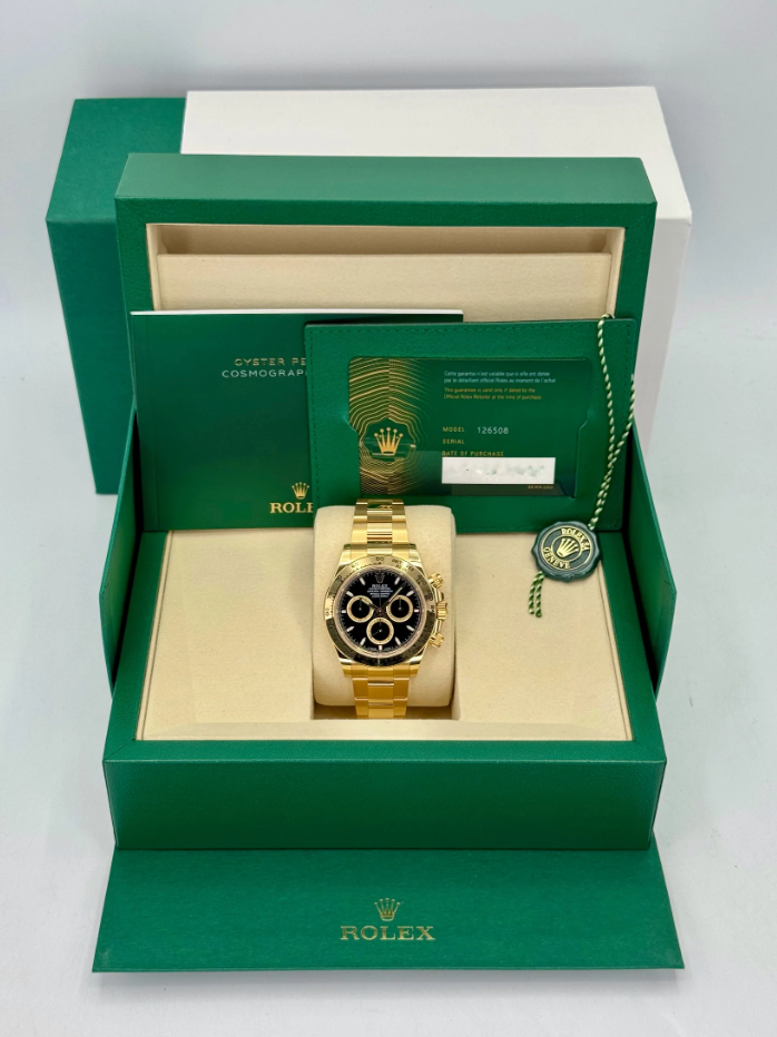 Daytona  40mm 126508 Gold  Black Dial