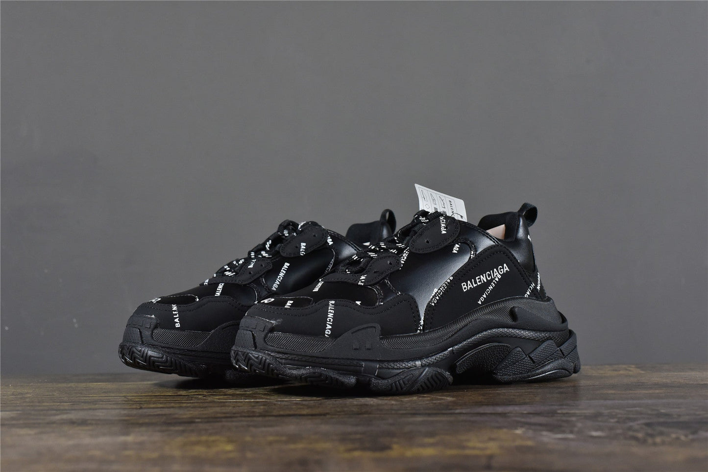 Bciaga Triple S Allover Logo Black