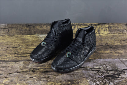 AJ 1 Mid x CLOT 'Fearless Black'