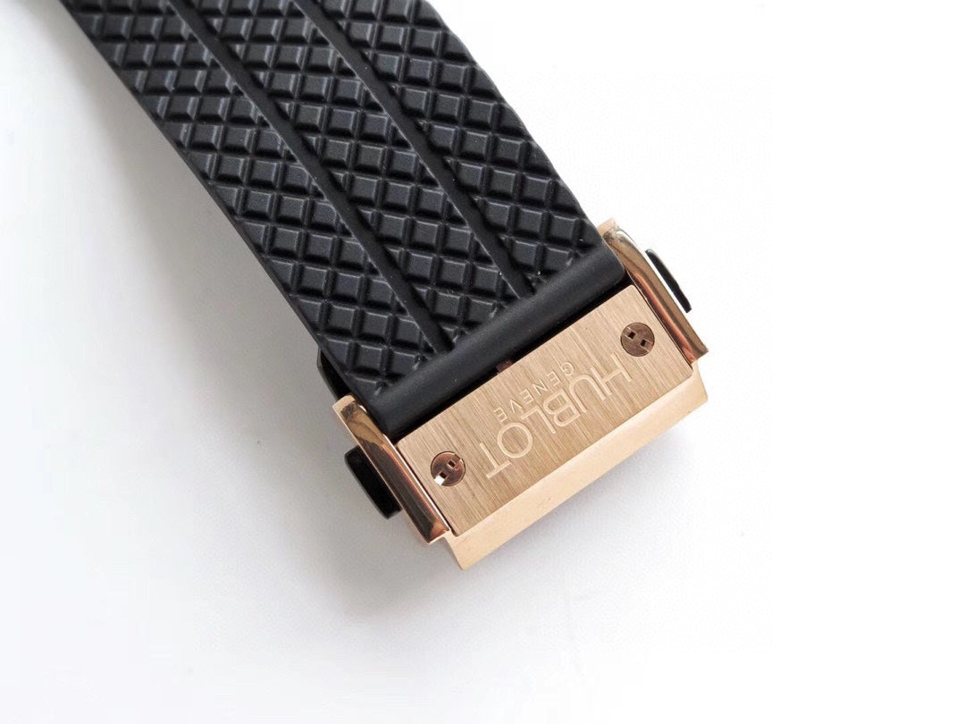 HBT Chronograph - Black -Rosegold Ceramic - Black Rubber - Automatic - 44mm