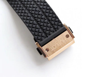 HBT Chronograph - Black -Rosegold Ceramic - Black Rubber - Automatic - 44mm
