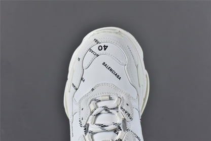 Bciaga Triple S Allover Logo White