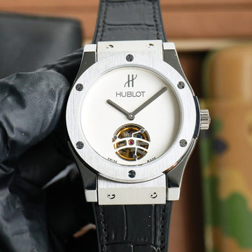 HBT White - Black Leather - Automatic - 45mm