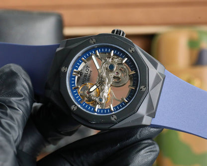 HBT Blue Hollow - Blue Rubber - Automatic - 45mm