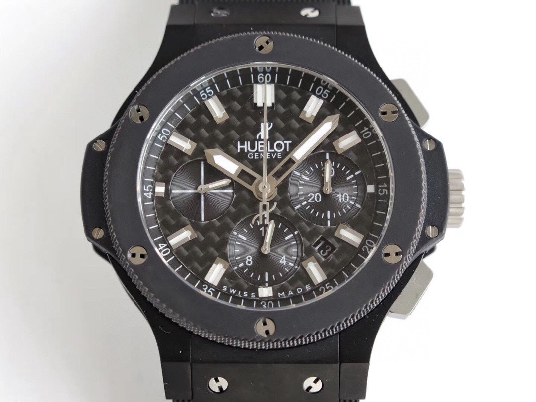HBT Chronograph -Black Ceramic - Black Rubber - Automatic - 44mm