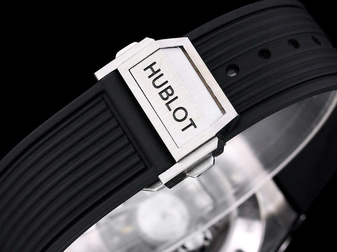 HBT Chronograph - Black White - Black Rubber - Automatic - 42mm