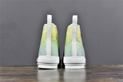 D!OR B23 High-Top Sneaker Yellow and Green