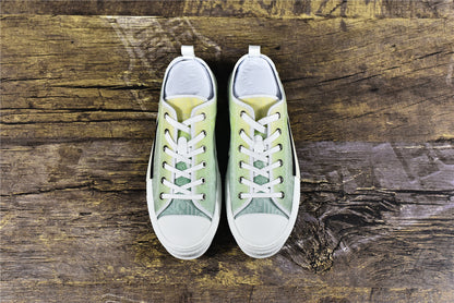 D!OR B23 'Low-Top Yellow and Green Canvas'