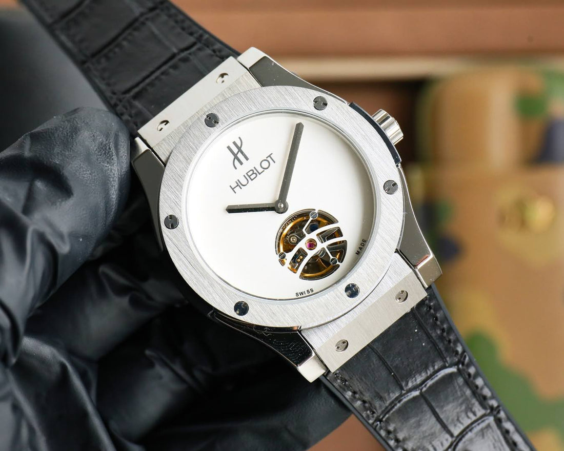 HBT White - Black Leather - Automatic - 45mm