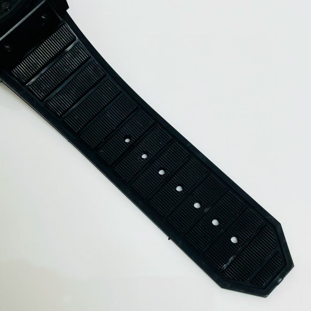 HBT Chronograph - Black 316 Steel - Black Rubber - Quartz - 45mm