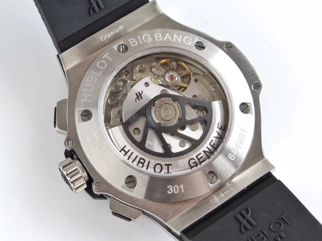 HBT Chronograph -Black  - Black Rubber - Automatic - 44mm