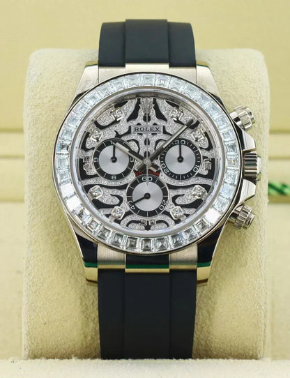Daytona  40mm  Black Oysterflex Strap 116588TBR