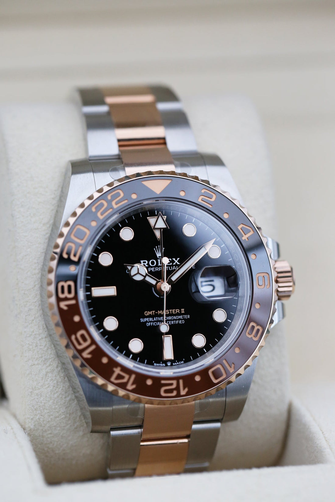Rolx Black GMT MASTER II  40mm 2022 Rootbeer