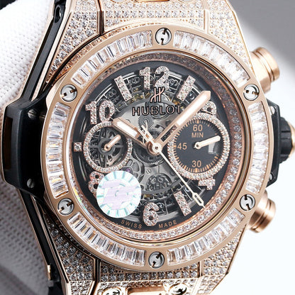 HBT Yellow Gold 904L Steel - Black Rubber - Automatic - 42mm