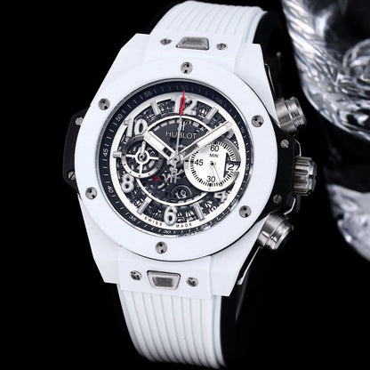 HBT Chronograph -White Carbon Fiber - White Rubber - Quartz - 45mm