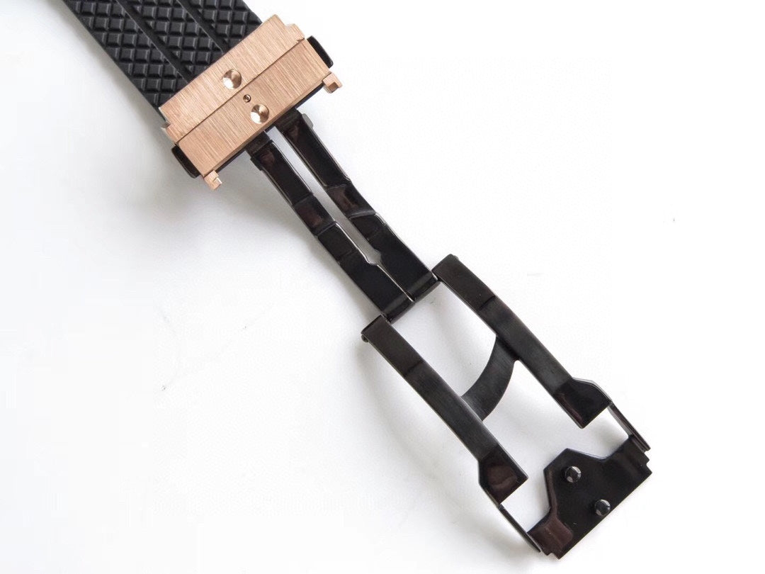 HBT Chronograph - Black -Rosegold Ceramic - Black Rubber - Automatic - 44mm