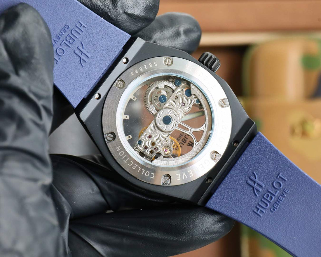 HBT Blue Hollow - Blue Rubber - Automatic - 45mm